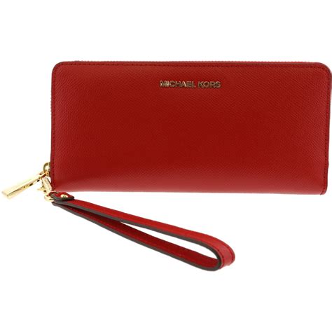 michael kors jet set travel continental wristlet burnt red|Amazon.com: Michael Kors Logo Continental Wristlet.